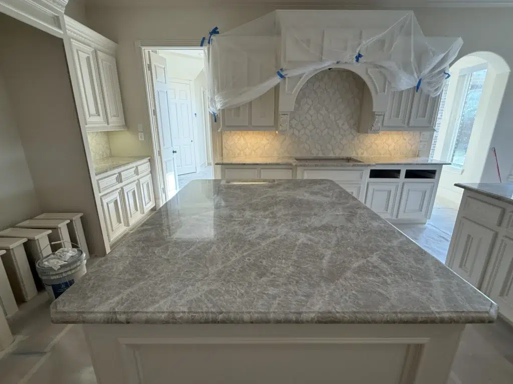 Taj Mahal Quartzite island countertop